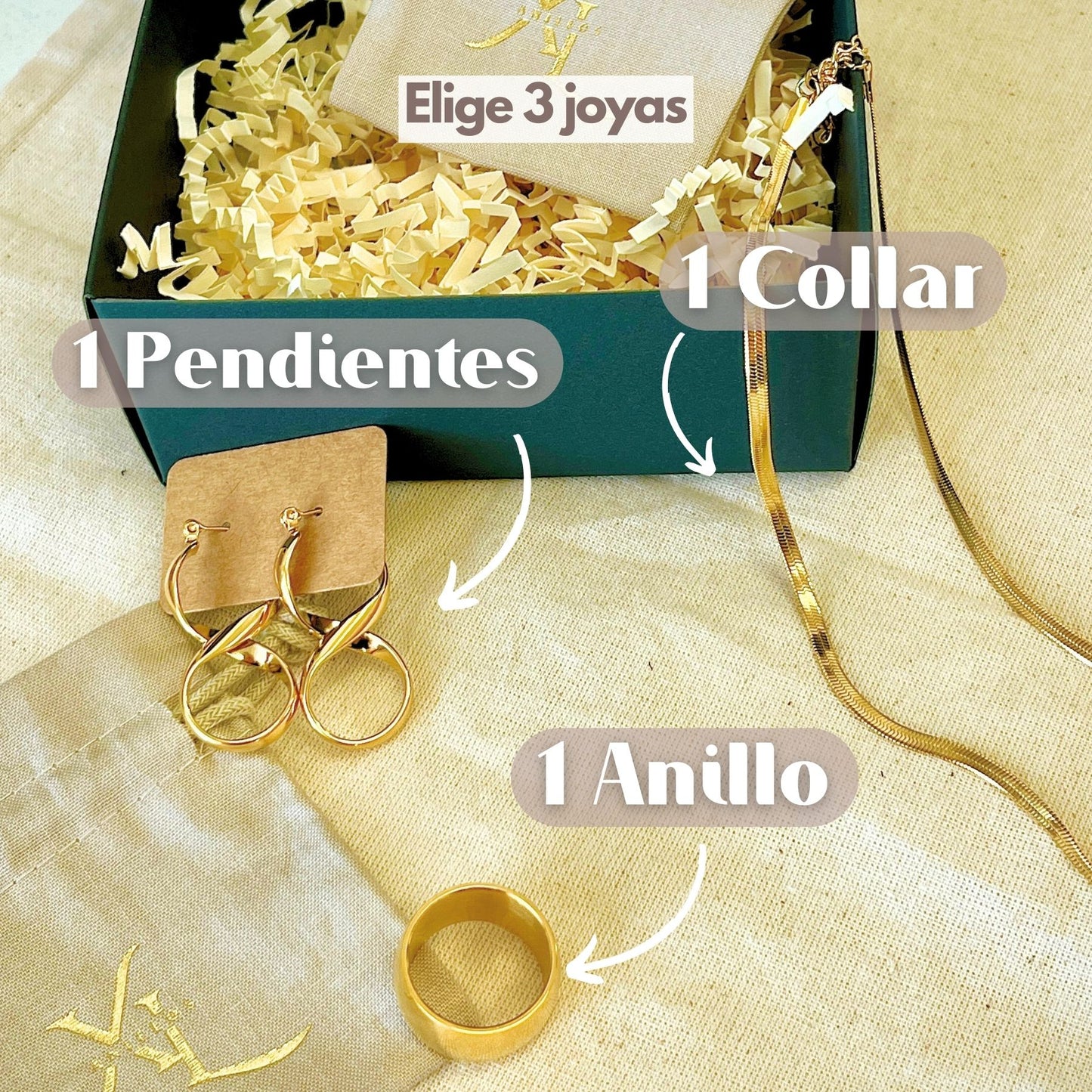 Pack de 3 joyas